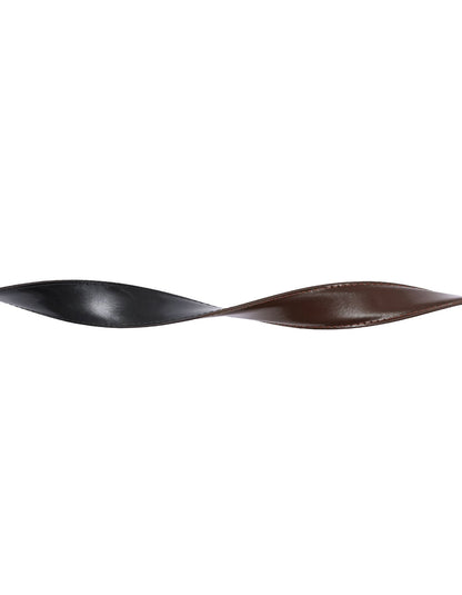 Brown Plain 100% Leather Formal Belt