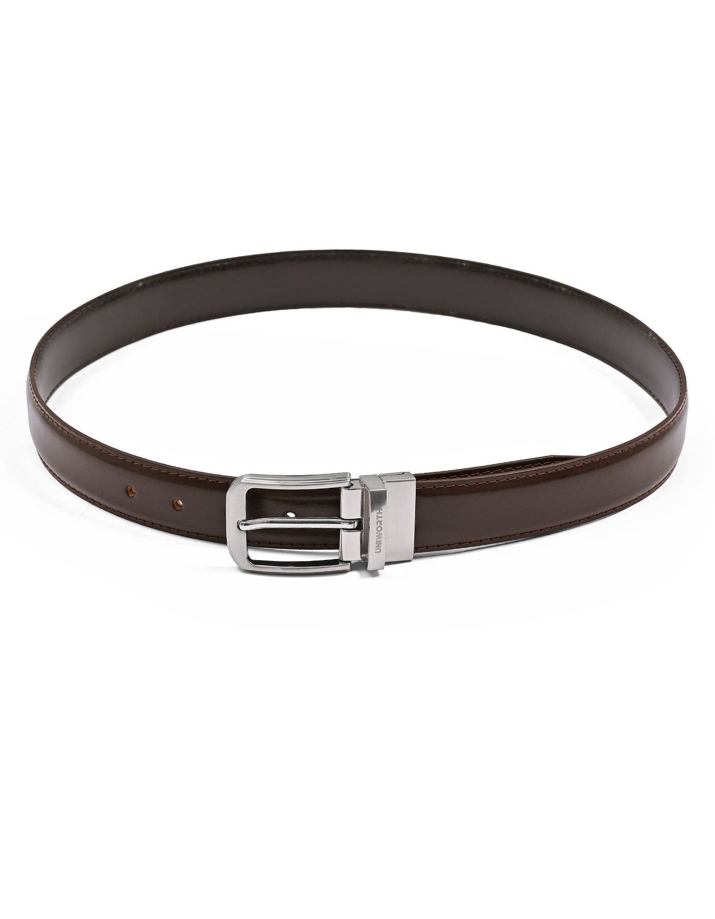 Brown Plain 100% Leather Formal Belt