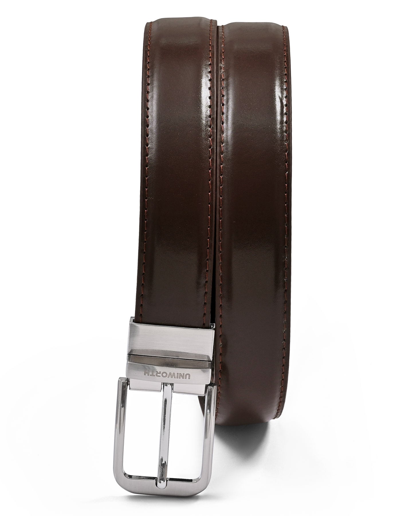 Brown Plain 100% Leather Formal Belt