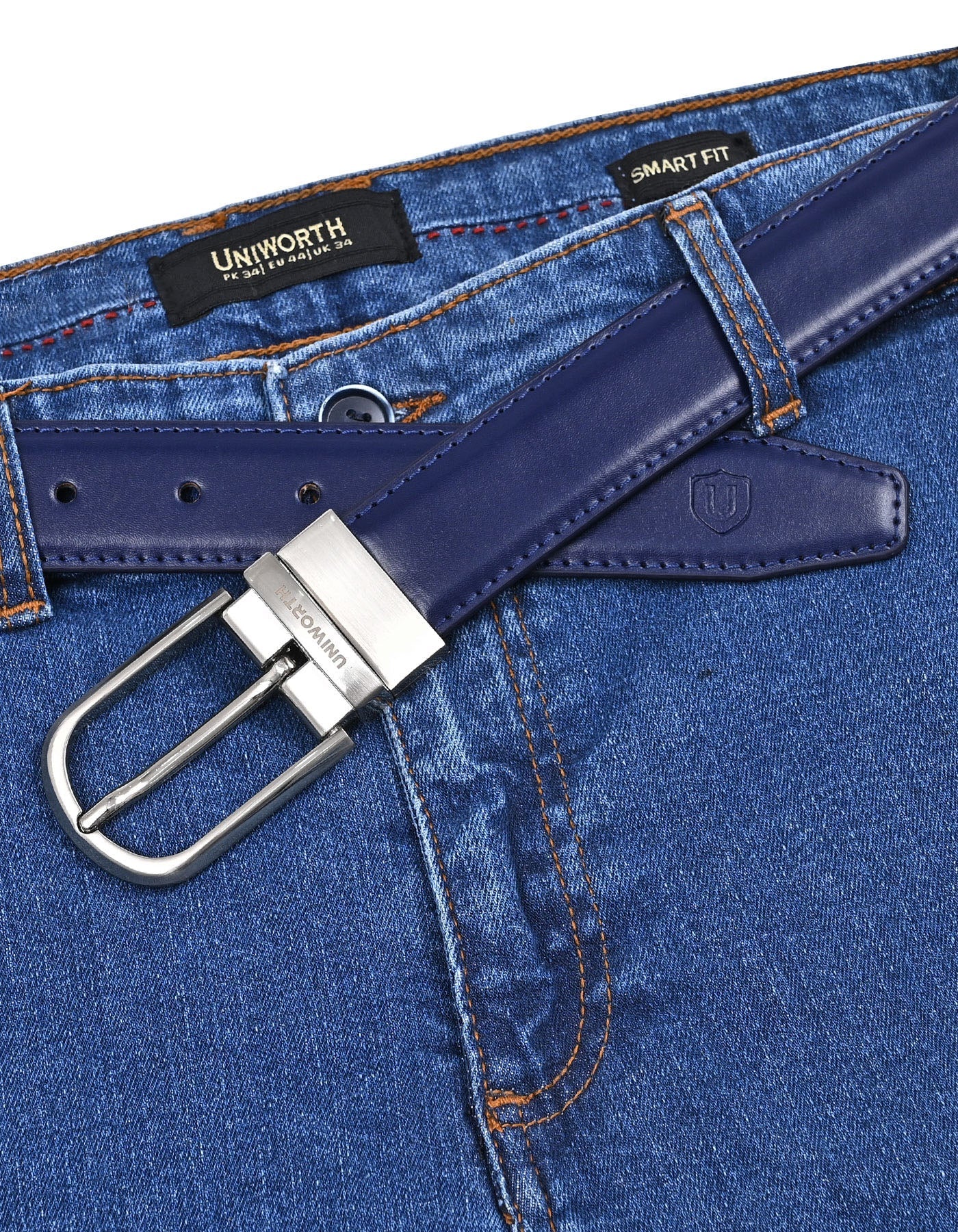Navy Plain Formal Belt
