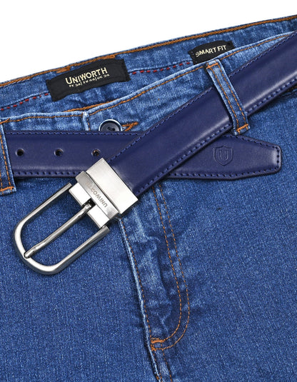 Navy Plain Formal Belt