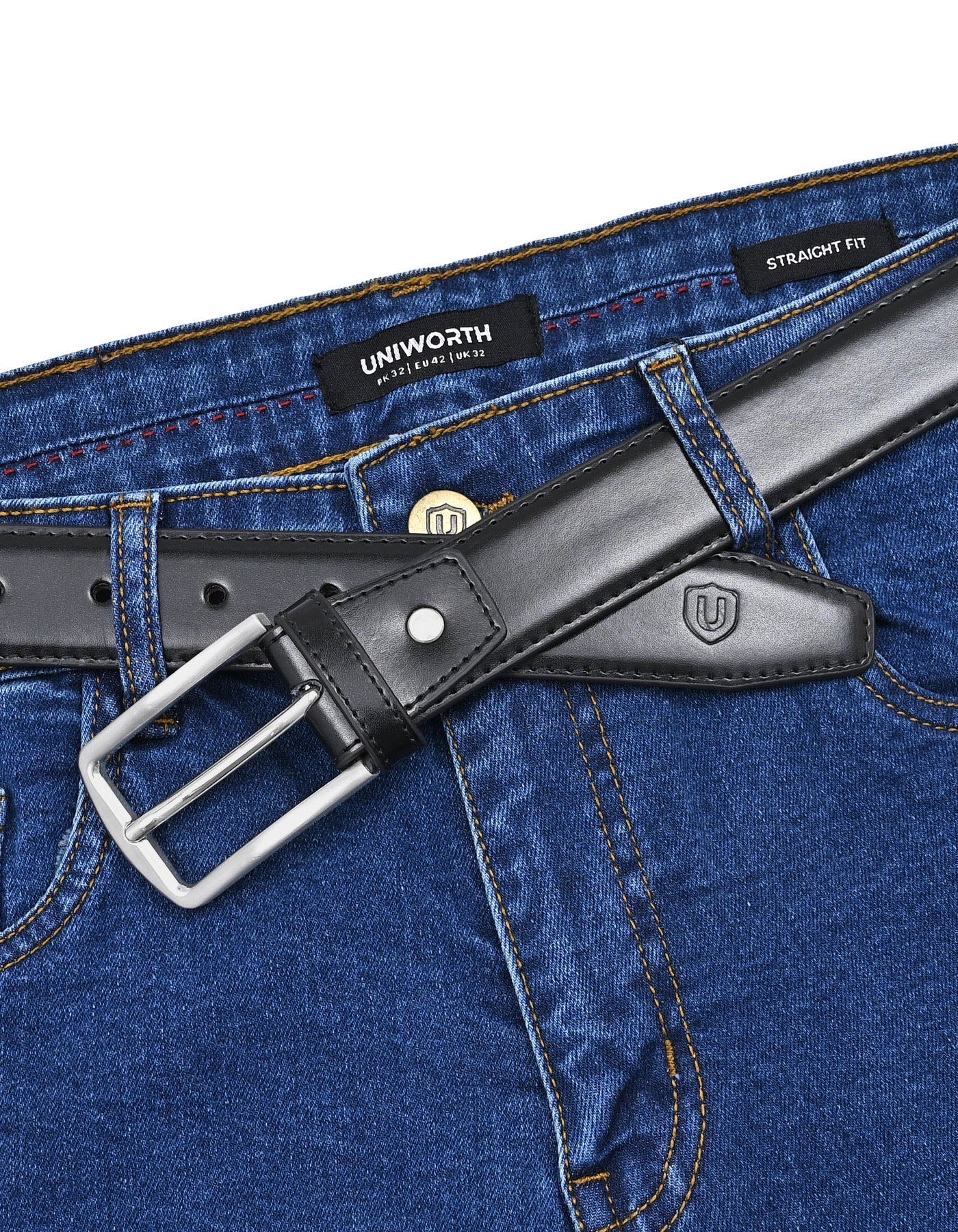 Black Plain 100% Leather Formal Belt