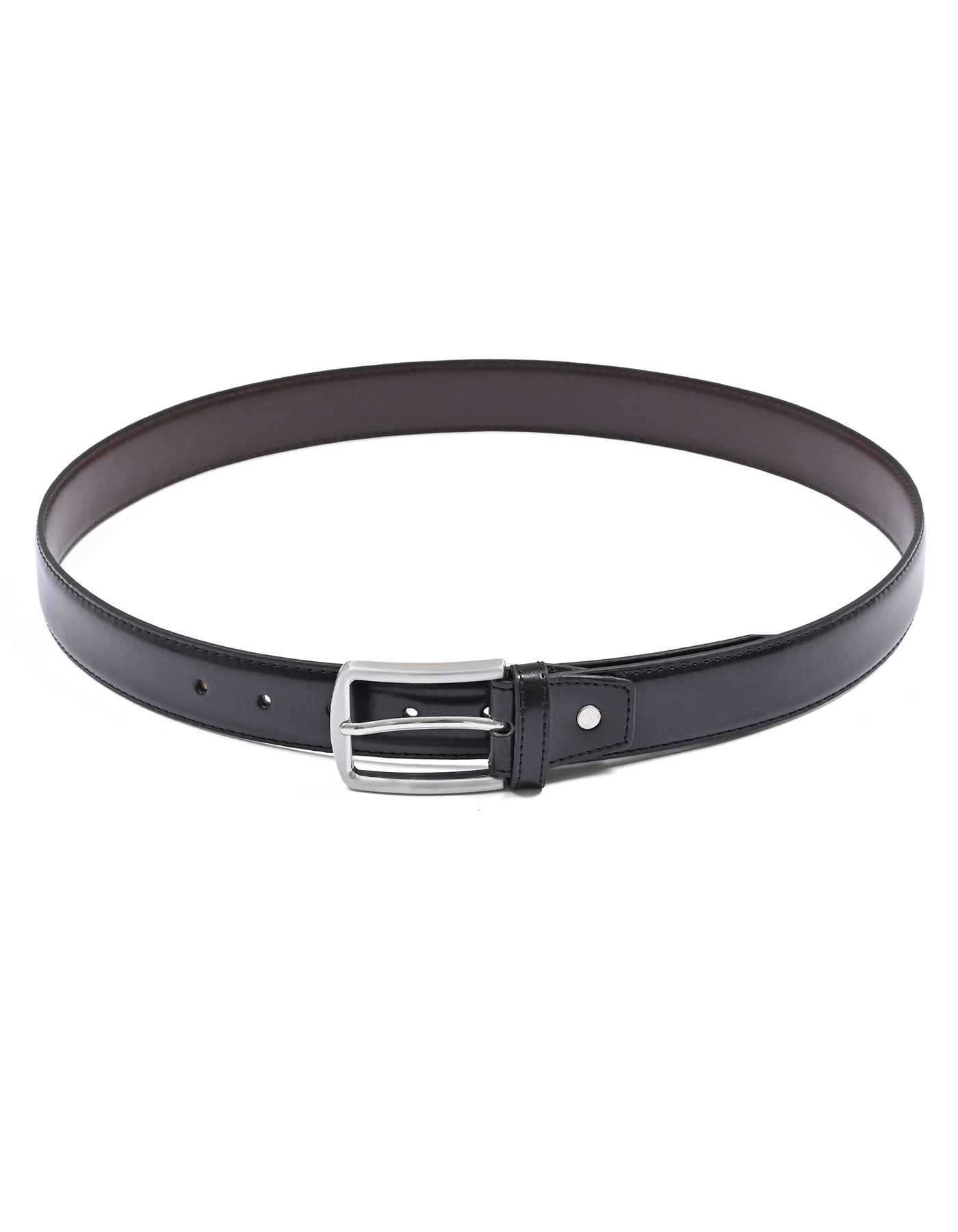 Black Plain 100% Leather Formal Belt