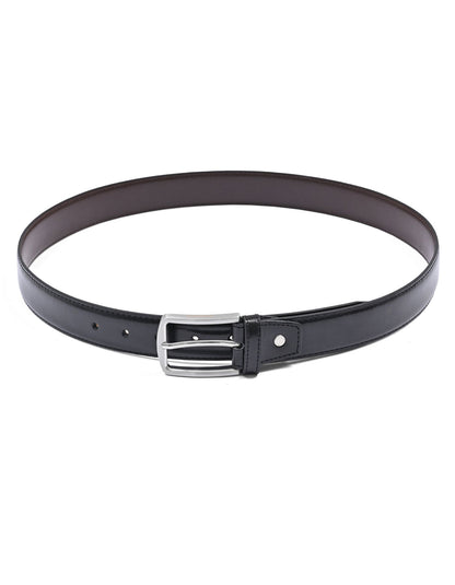 Black Plain 100% Leather Formal Belt