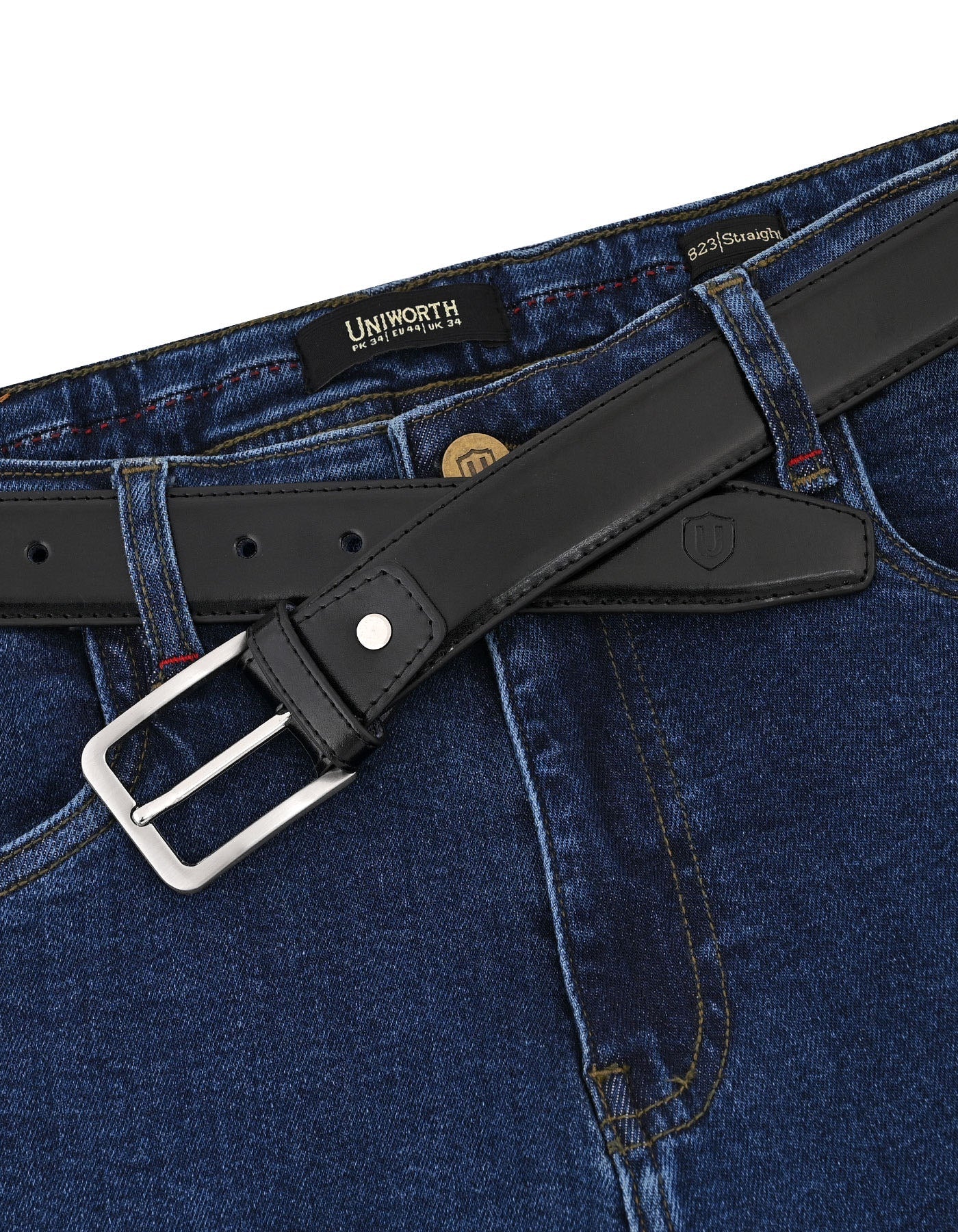 Black Plain 100% Leather Formal Belt