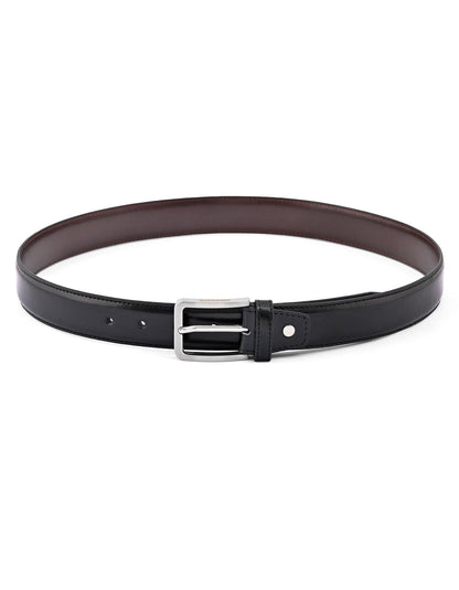 Black Plain 100% Leather Formal Belt