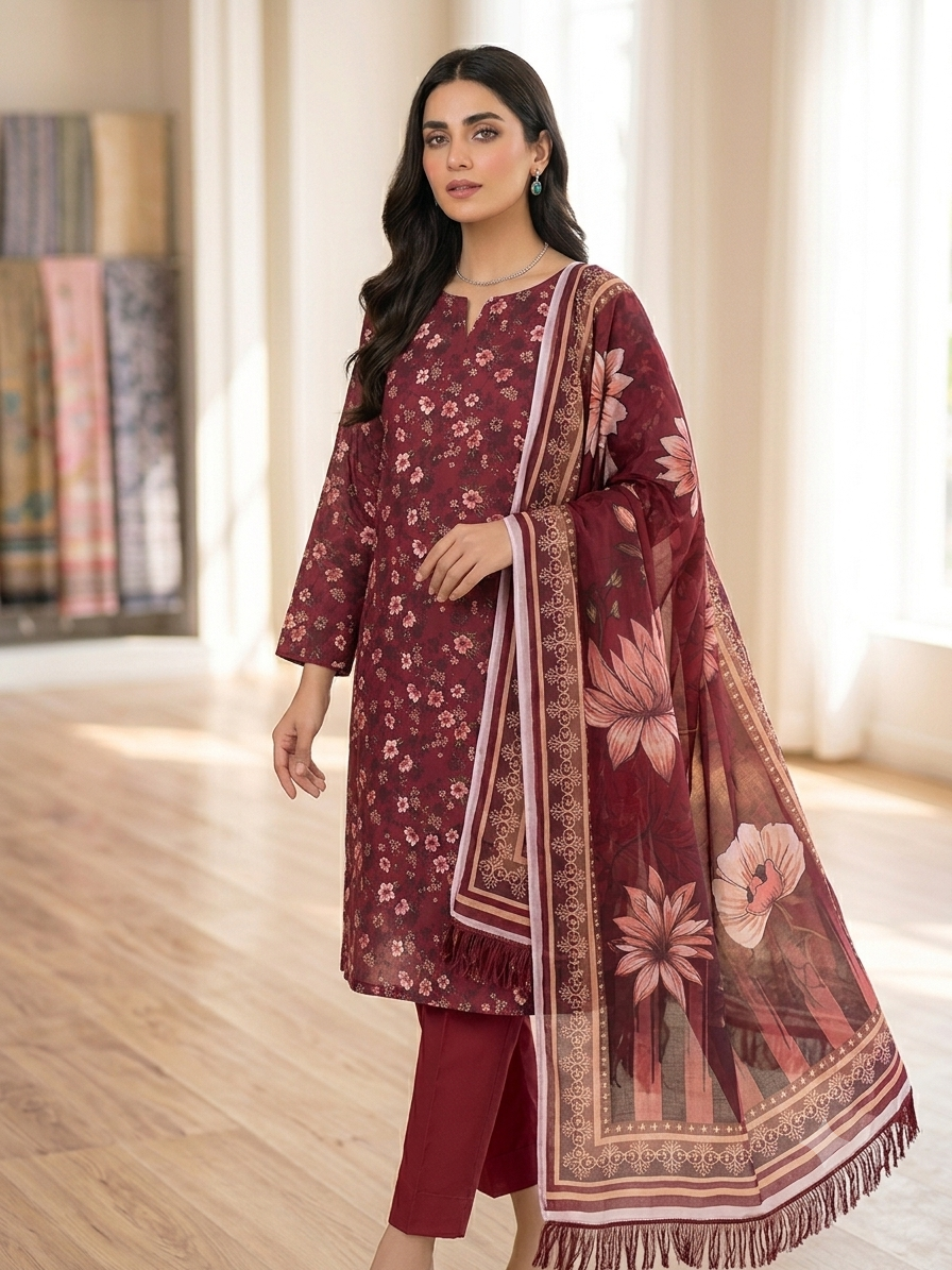 Gul Ahmed Digital Printed Lawn 3-Piece Suit (Code: 5014) – Summer Collection 2026