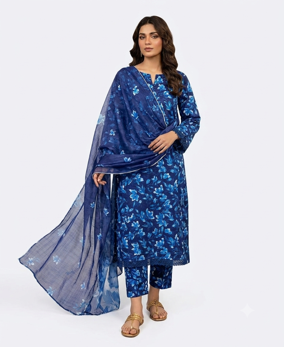 Bonanza Jhalak Printed Bana Doria Lawn 3-Piece Suit – New Volume Collection