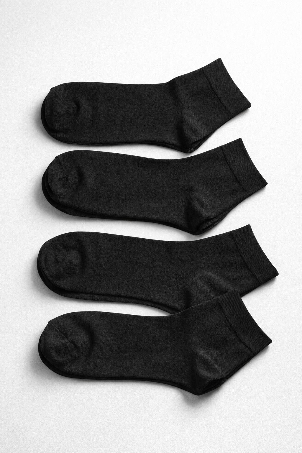 Men’s Black Haff Ankle Socks – Pack of 4 - Hinz Clothing