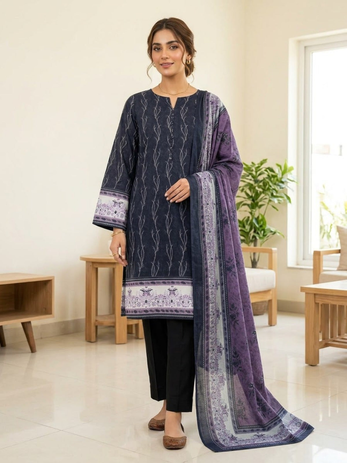 SAHARA Super Fine Print Lawn Collection - 3 Piece Unstitched
