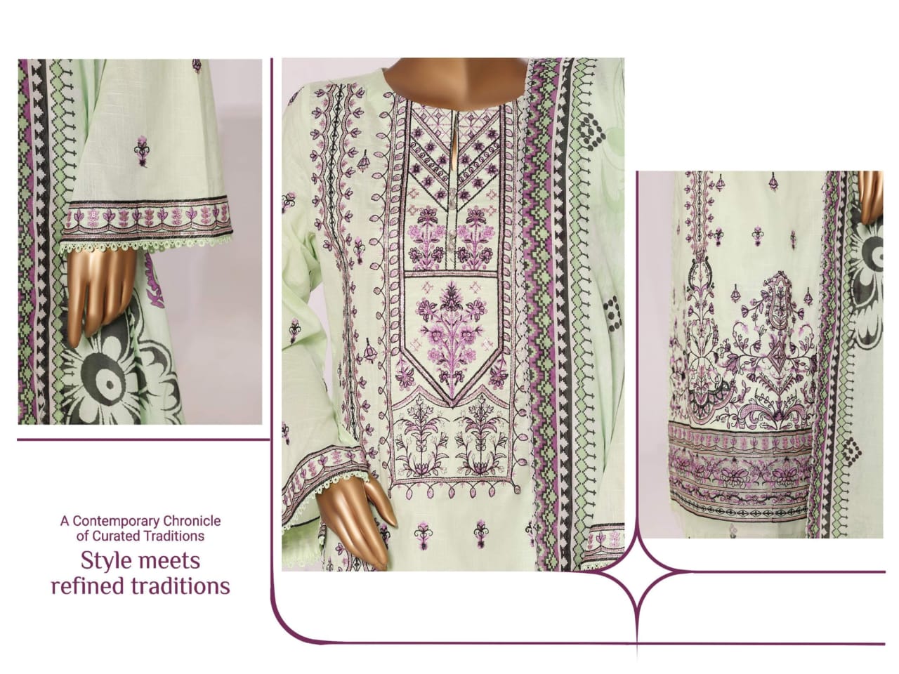 SHEEN Premium Embroidered Collection - 3 Piece Unstitched