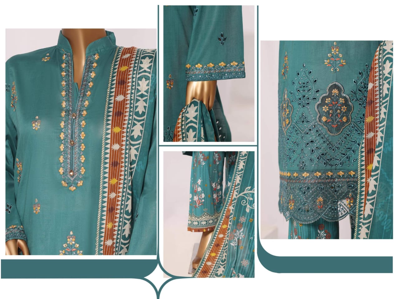 SHEEN Premium Embroidered Collection - 3 Piece Unstitched