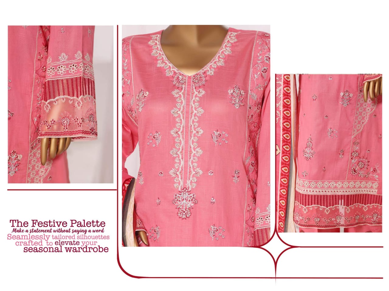 SHEEN Premium Embroidered Collection - 3 Piece Unstitched