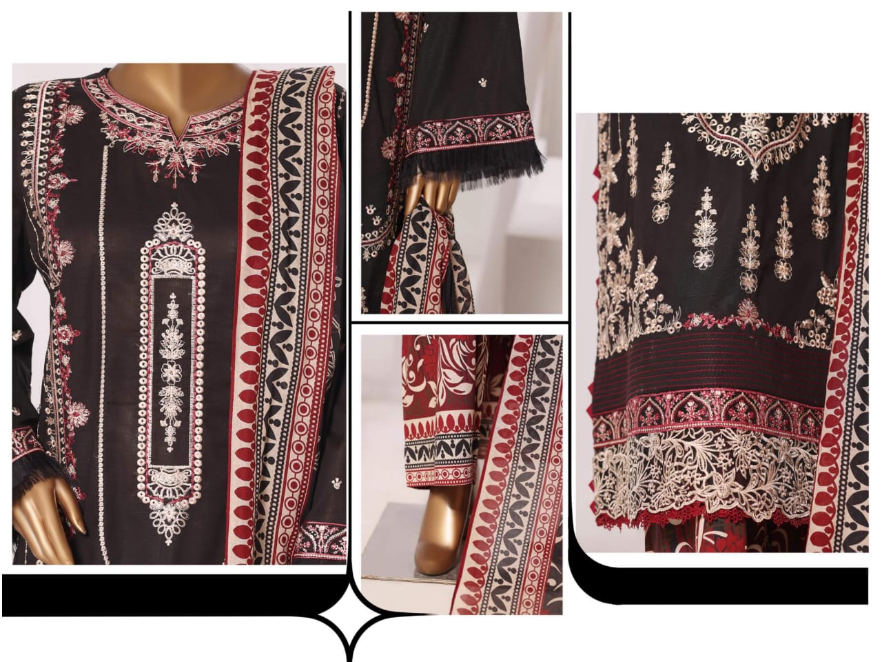 SHEEN Premium Embroidered Collection - 3 Piece Unstitched