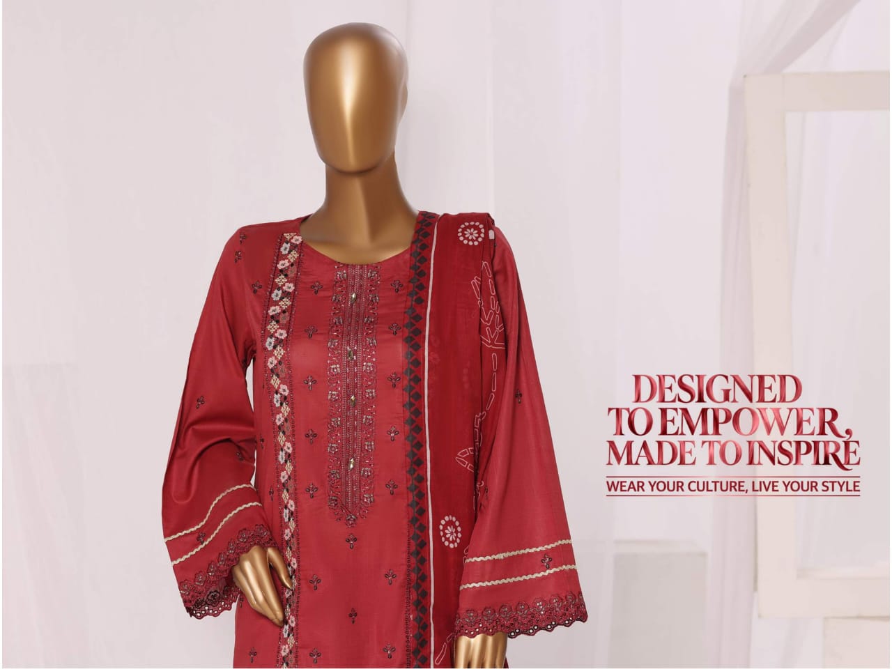 SHEEN Premium Embroidered Collection - 3 Piece Unstitched