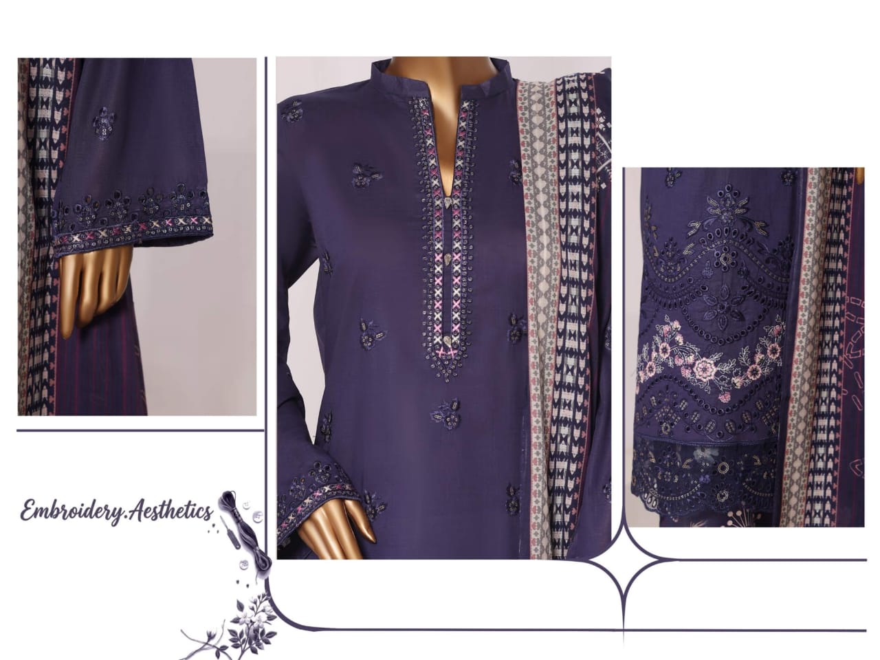 SHEEN Premium Embroidered Collection - 3 Piece Unstitched