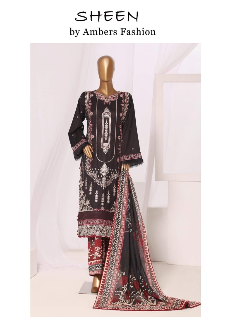 SHEEN Premium Embroidered Collection - 3 Piece Unstitched