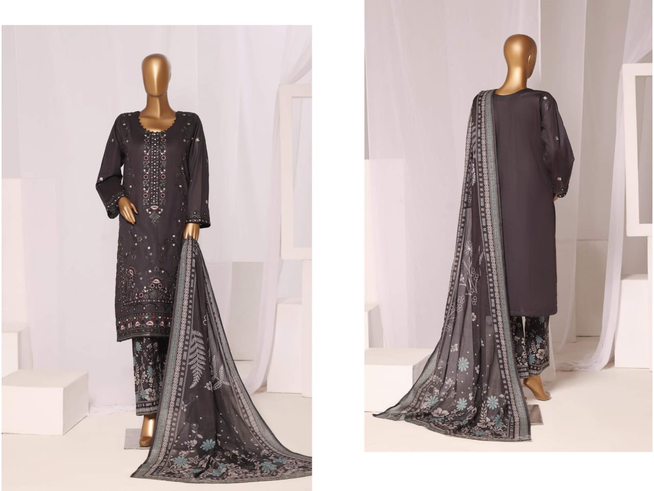 SHEEN Premium Embroidered Collection - 3 Piece Unstitched