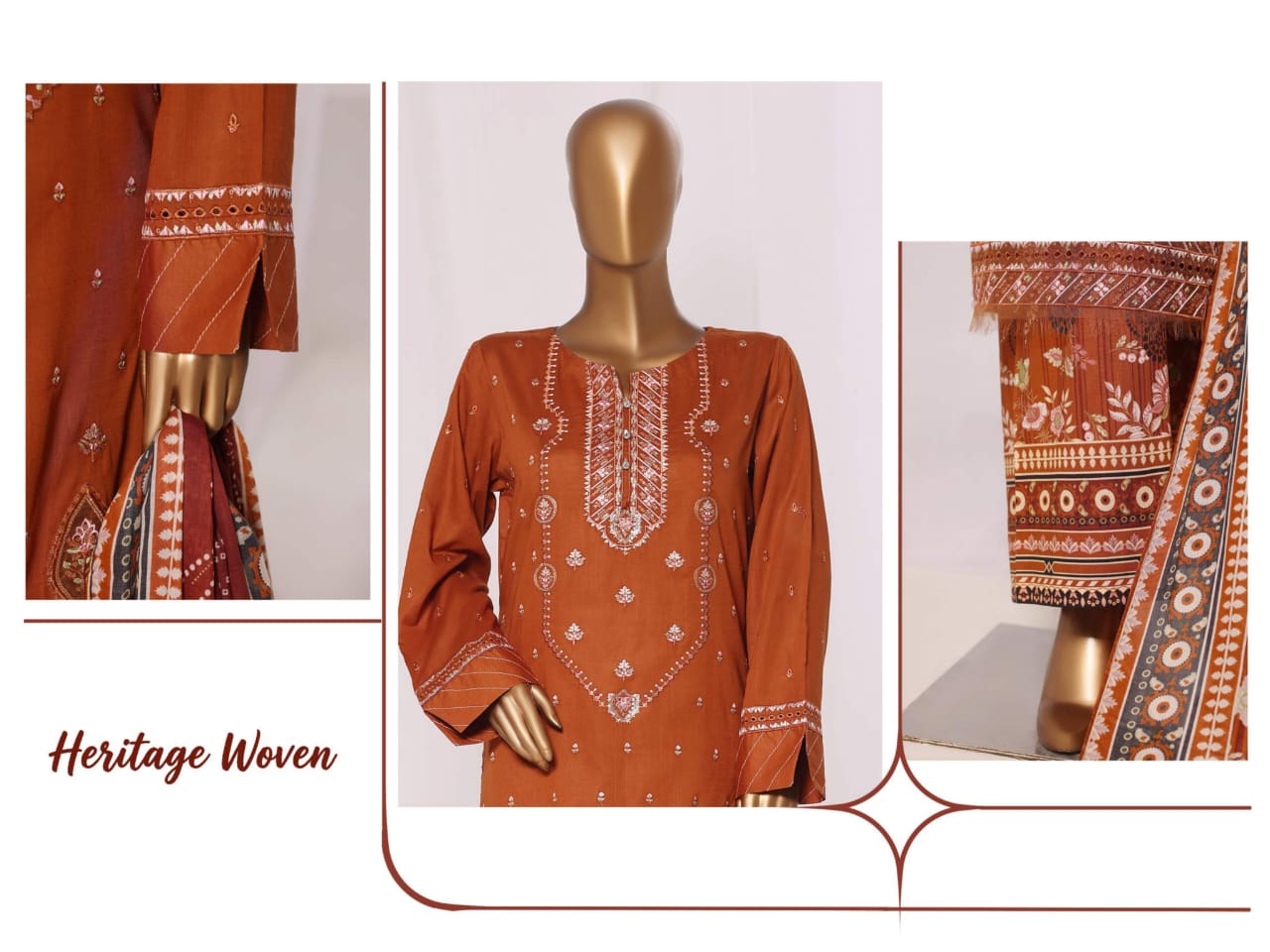 SHEEN Premium Embroidered Collection - 3 Piece Unstitched