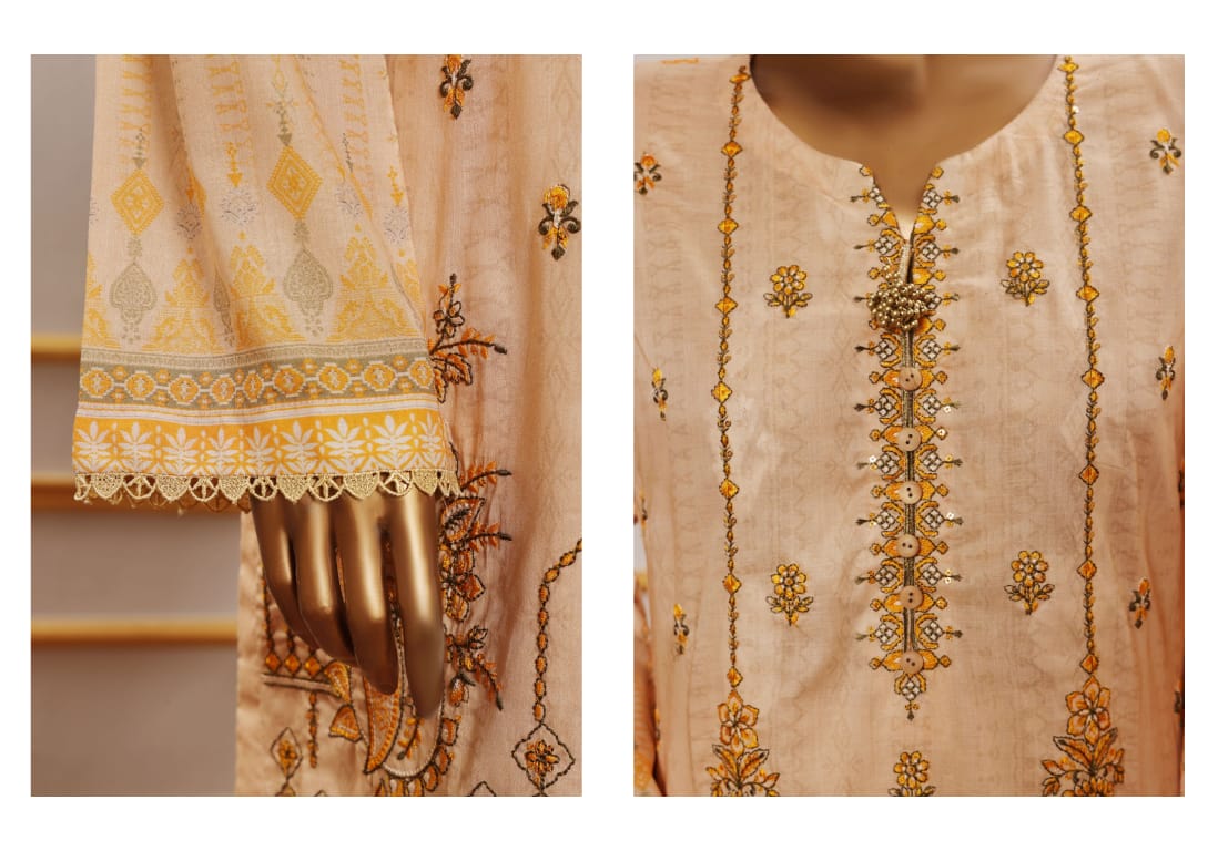ERVA Stylish Embroidered Digital Print Lawn - 3 Piece Unstitched