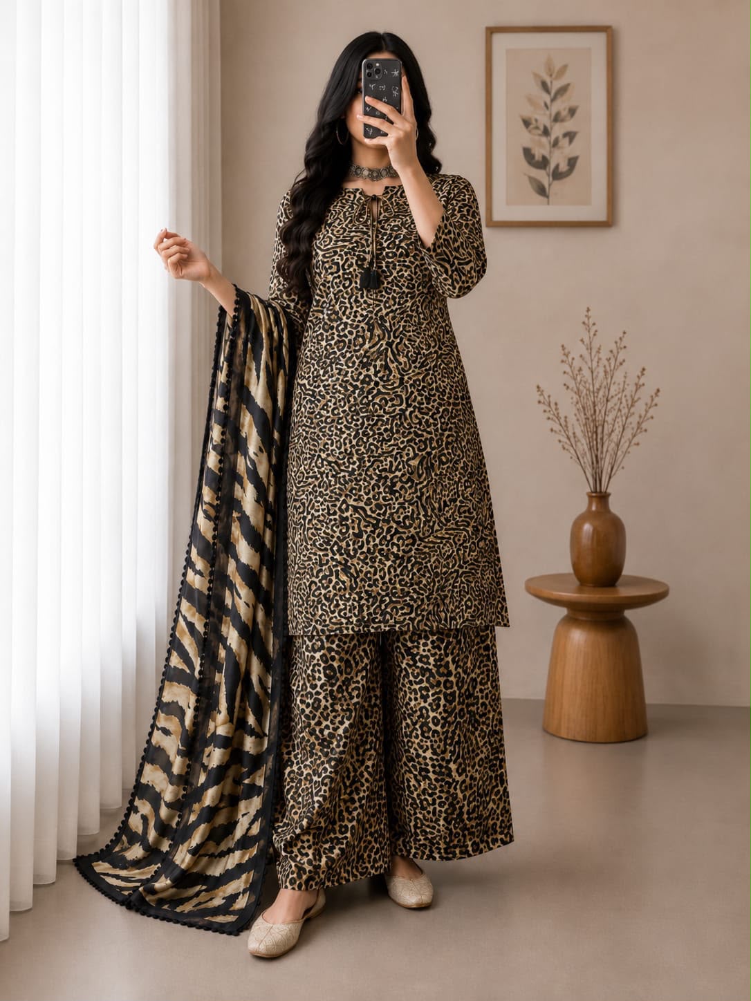 Bonanza Allover Printed Lawn 3-Piece Suit – Trendy Matching Shirt, Trouser & Lawn Dupatta