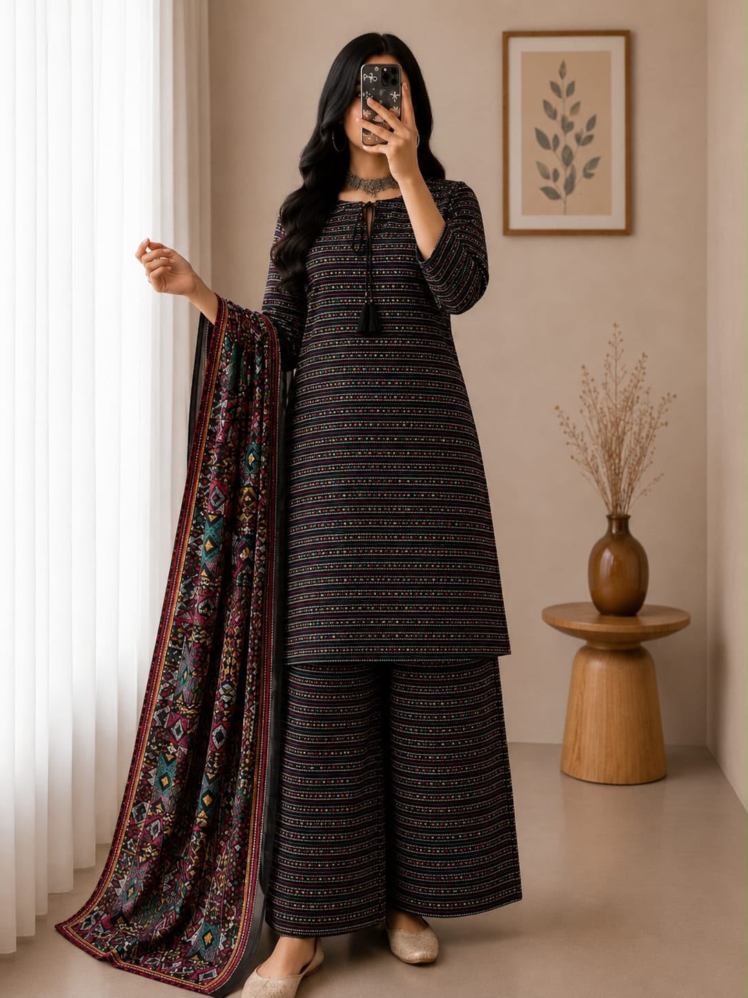 Bonanza Allover Printed Lawn 3-Piece Suit – Trendy Matching Shirt, Trouser & Lawn Dupatta