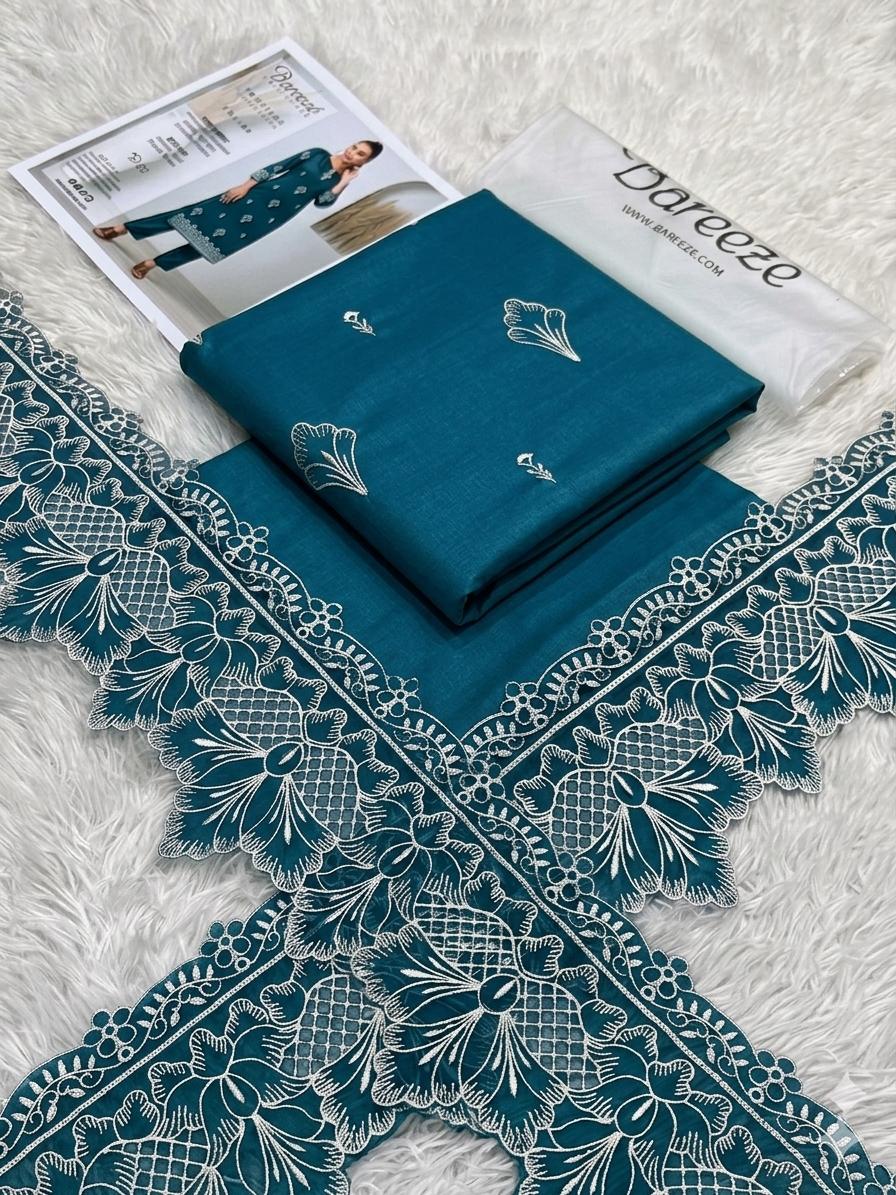 Bareeze Heavy Embroidered Lawn 2-Piece Suit with Patches – Airjet Summer Collection 2026