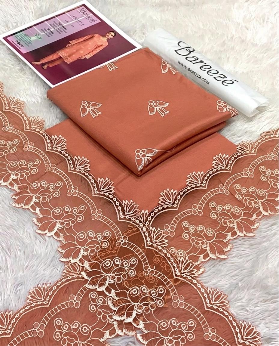 Bareeze Heavy Embroidered Lawn 2-Piece Suit with Patches – Airjet Summer Collection 2026