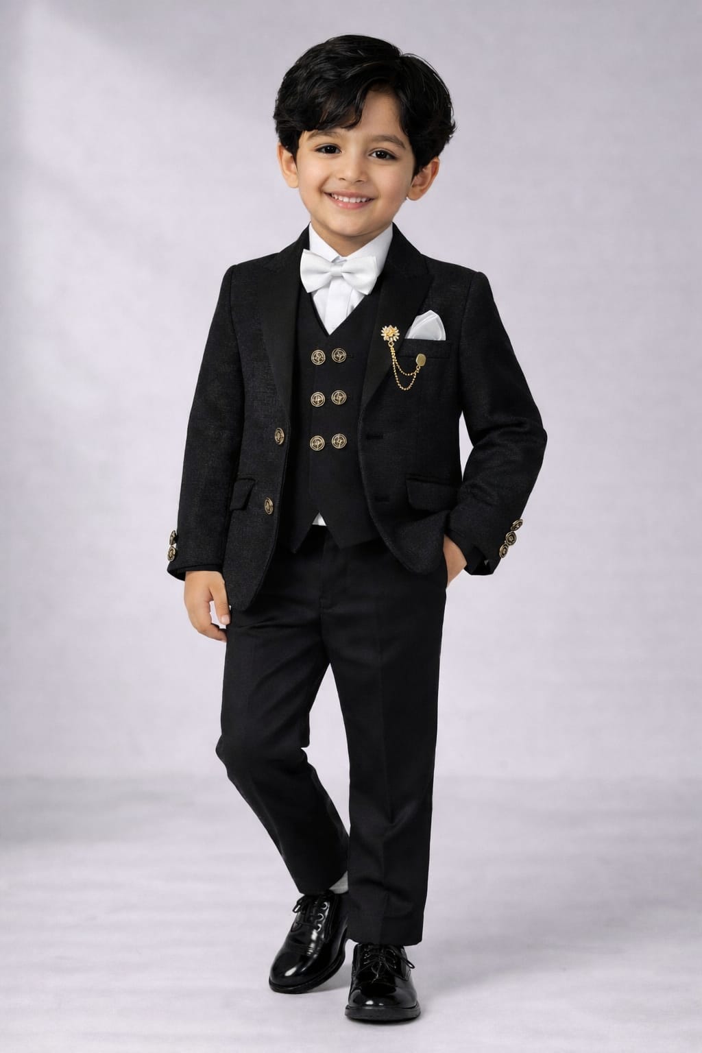 Boys Premium 4-Piece Party Wear Coat Pant Set (Size 2 to 11 Years)