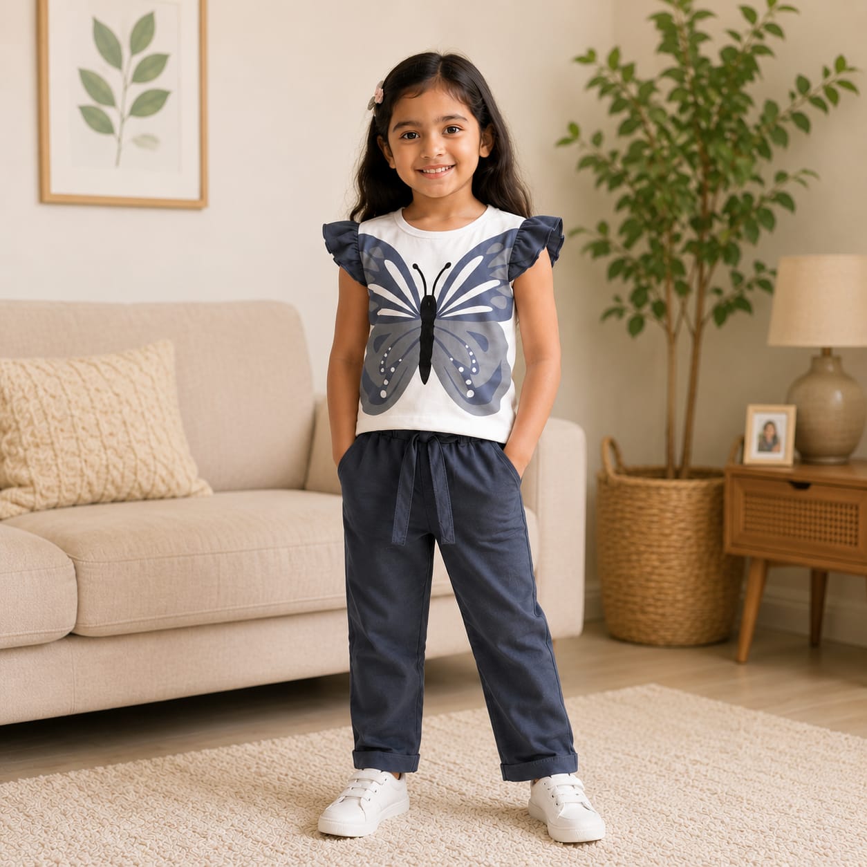 Grey Butterfly Magic Printed Set