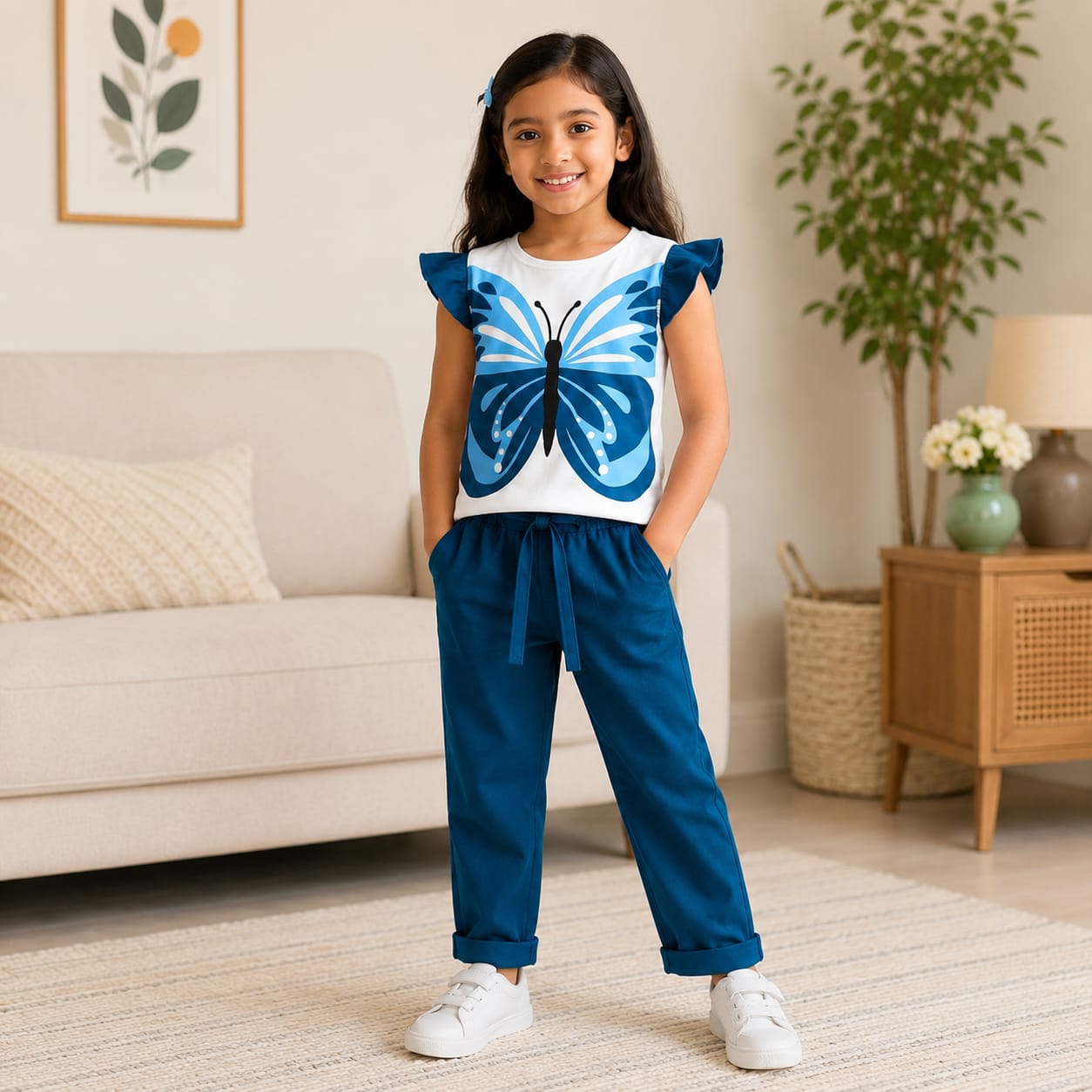 Blue Butterfly Magic Printed Set
