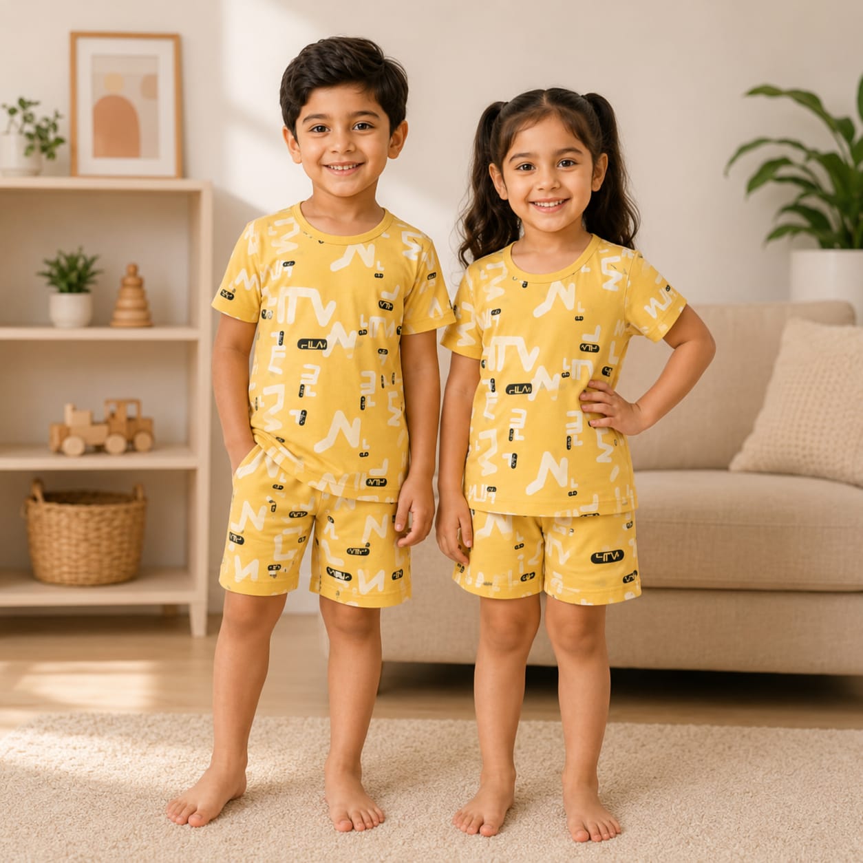 YELLOW KIDS SHORT SLEEVE KIDS WEAR