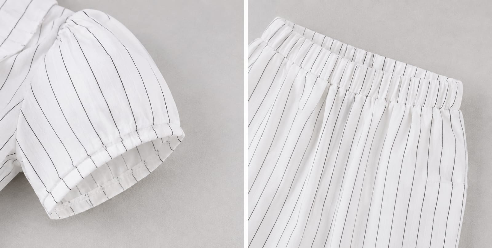 Girls Summer Striped Co-Ord Set – Soft Jersey Shirt & Trousers with Bow Details