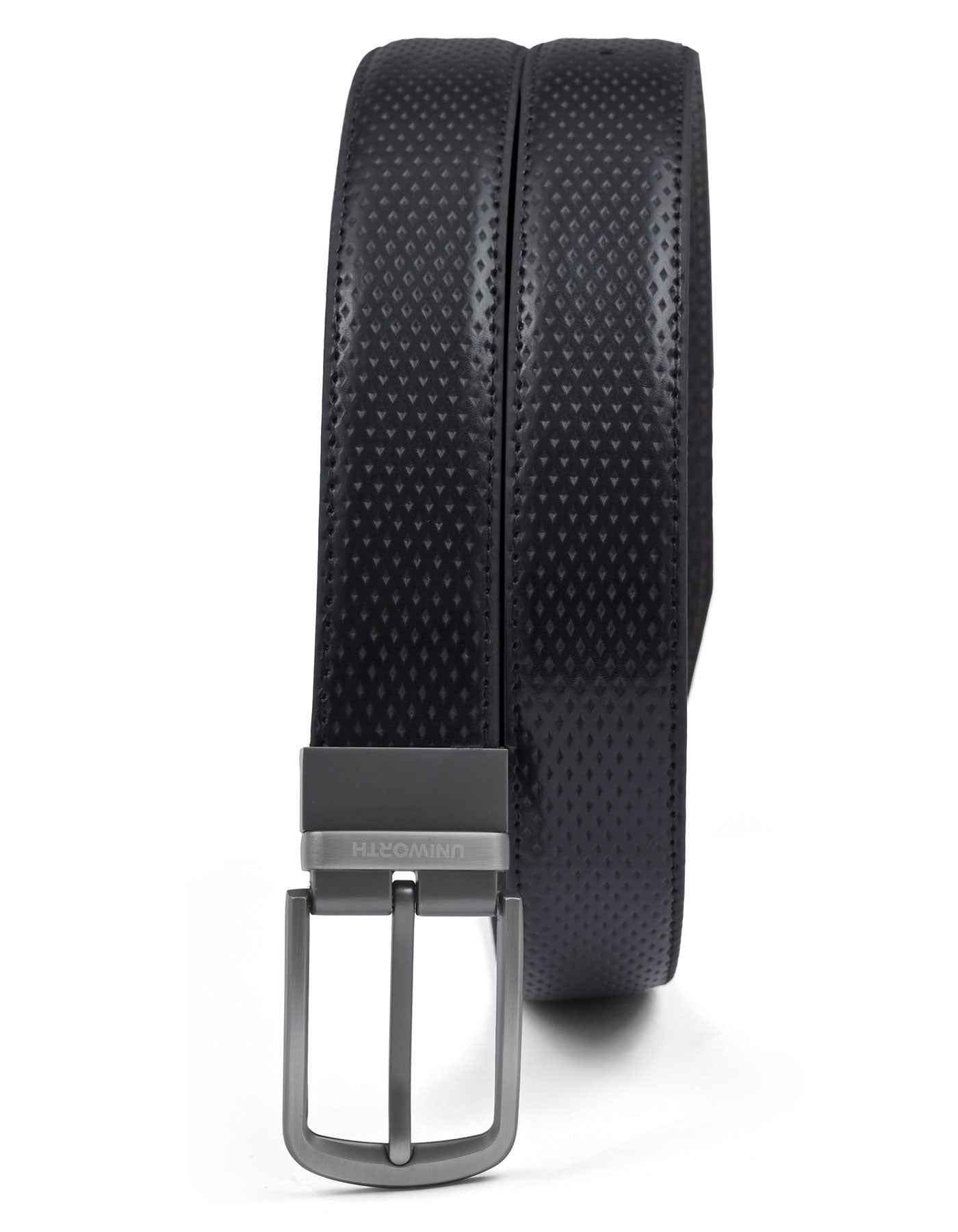Black Dotted Premium Buckle Formal Belt